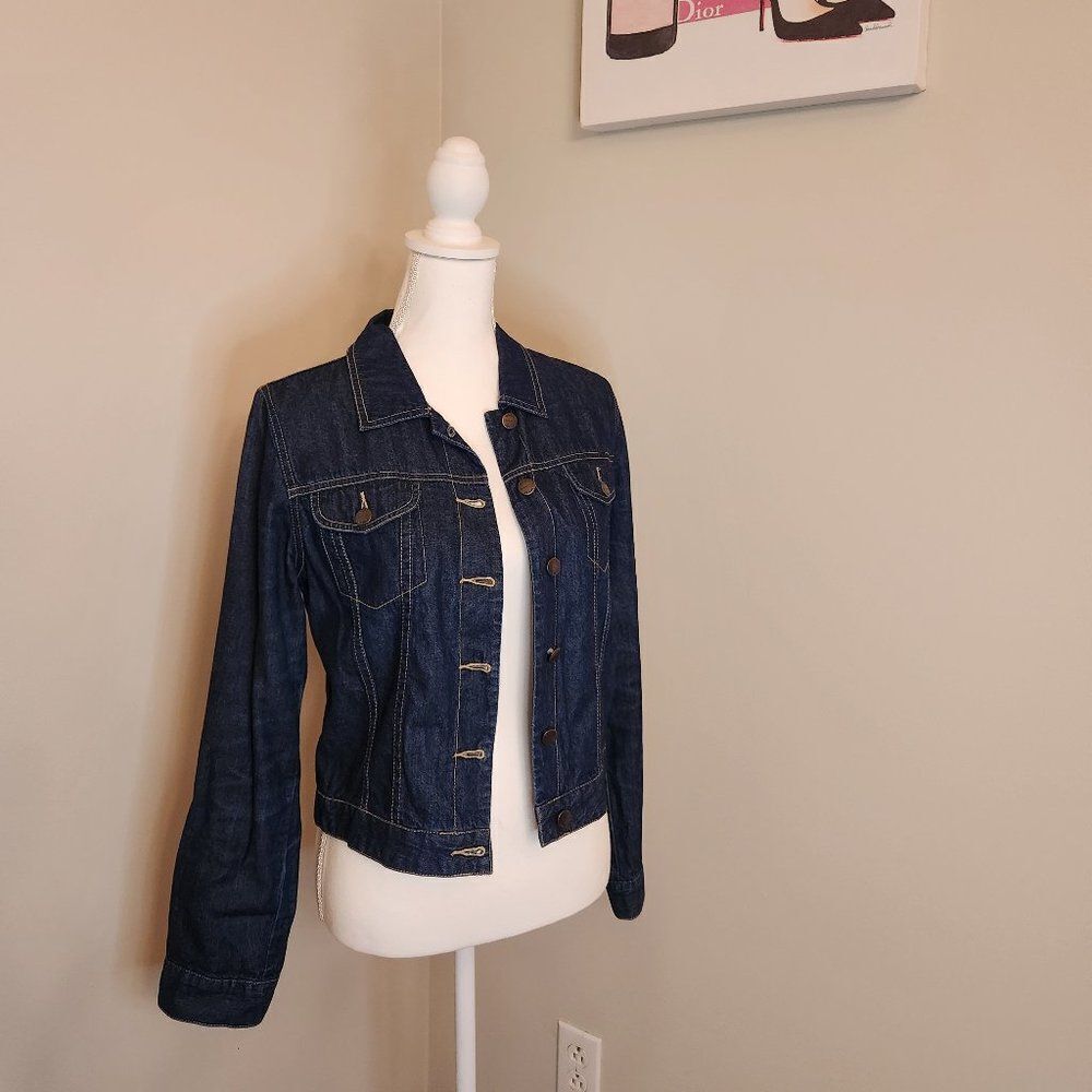 BCBG Max Azria Dark Wash Denim Jacket